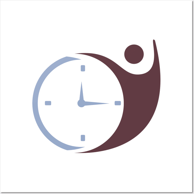 Time Care Logo Template Design Vector. Design Concept, Creative Symbol, Icon. Time travel logo illustration clock vector design. Wall Art by AlviStudio